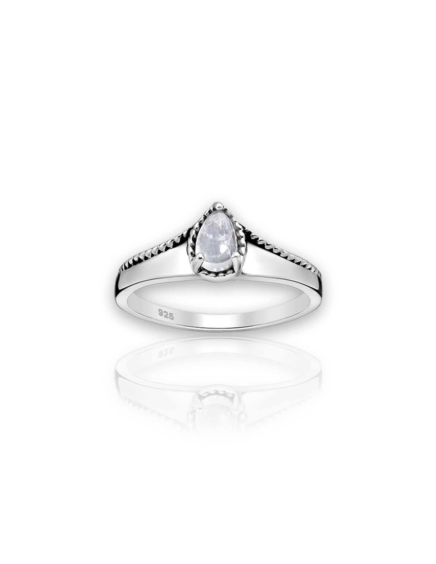 Moonstone Crown Ring