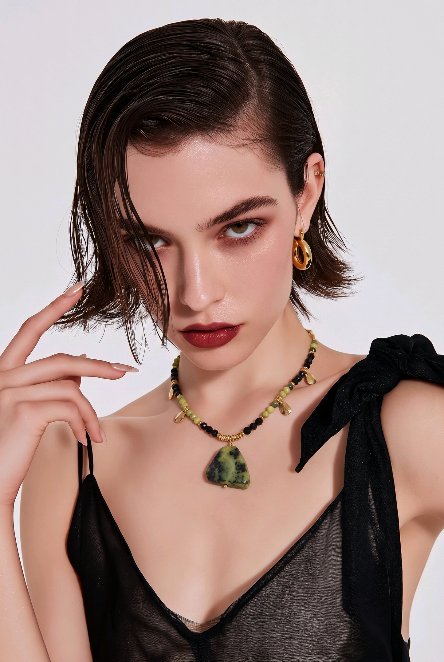 Frankenstein Serpentine Stone Necklace