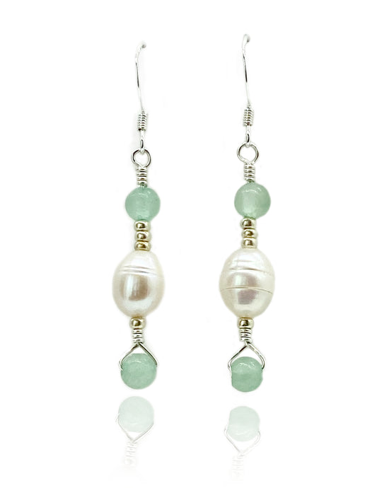Pearl Silver Dangles