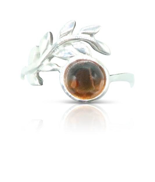 Amber Leaf Ring