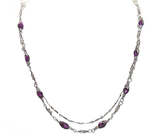Garnet and Labradorite Necklace