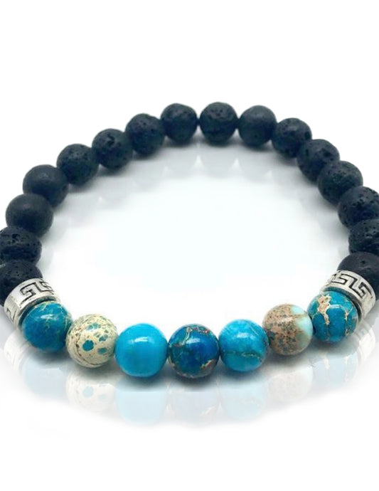 Turquoise Jasper Stretch Diffuser Bracelet