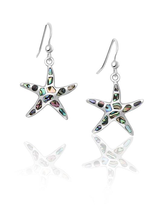 Abalone Starfish Earings