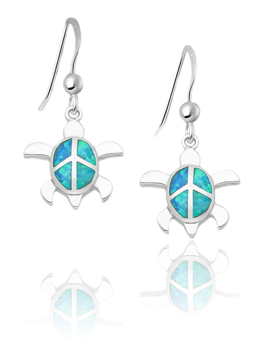 Opal Turtle Earrings