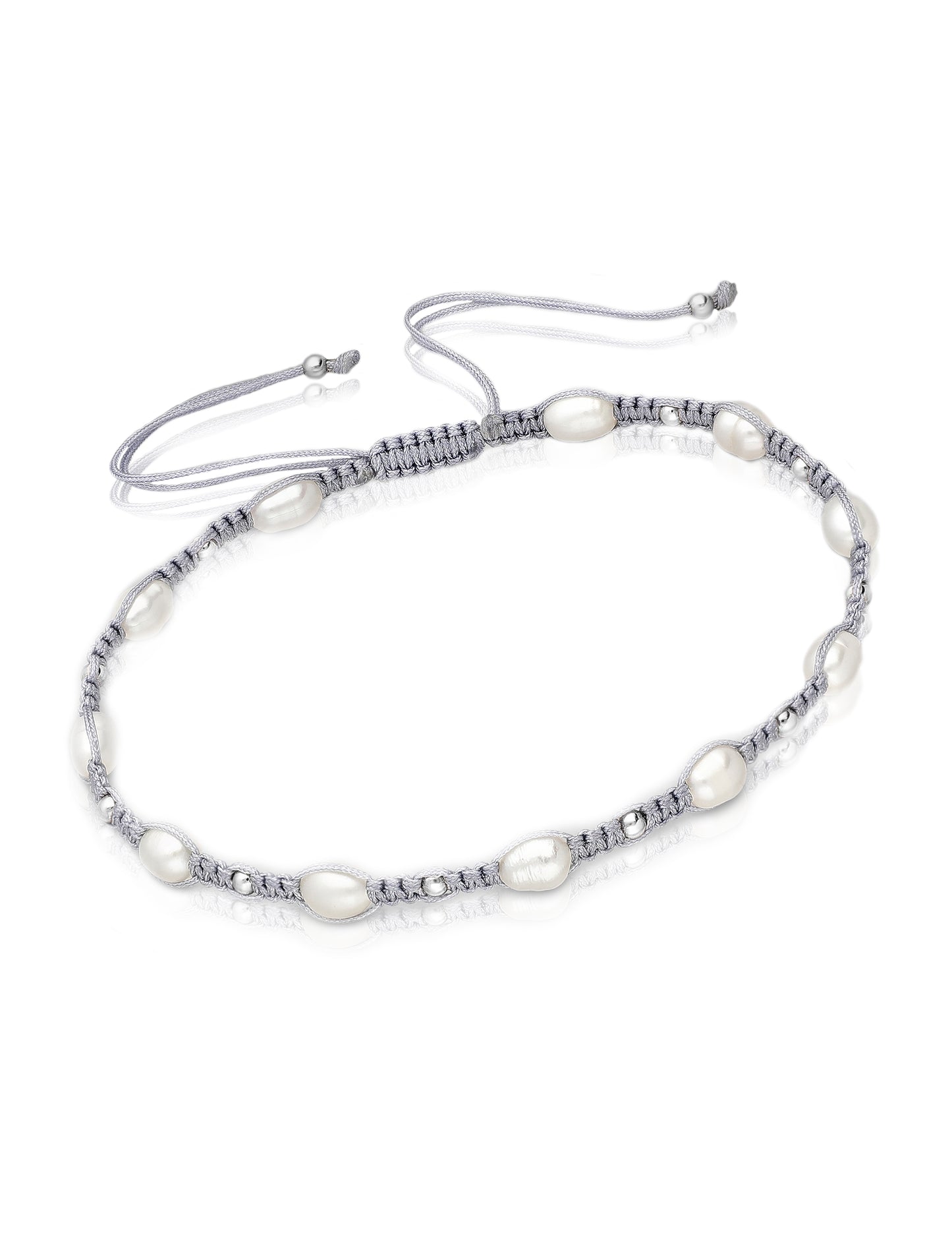 Grey Pearl Pull Bracelet
