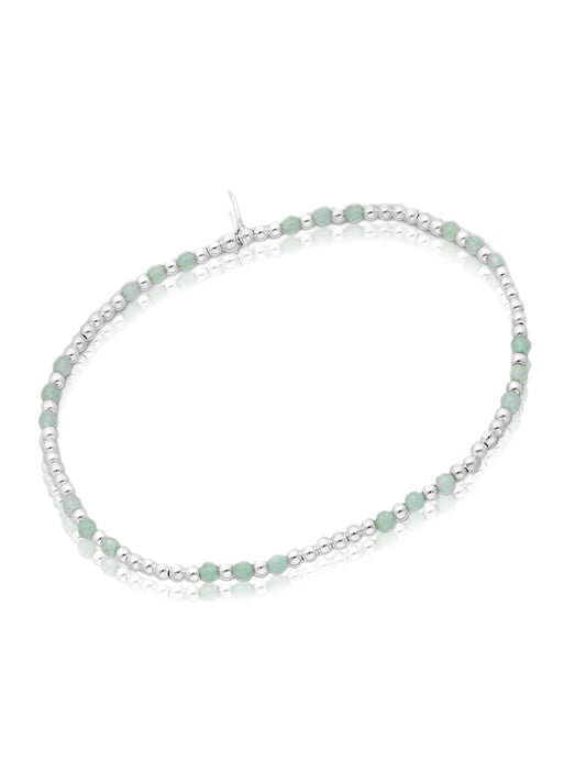 Amazonite Sterling Stretch Bracelet