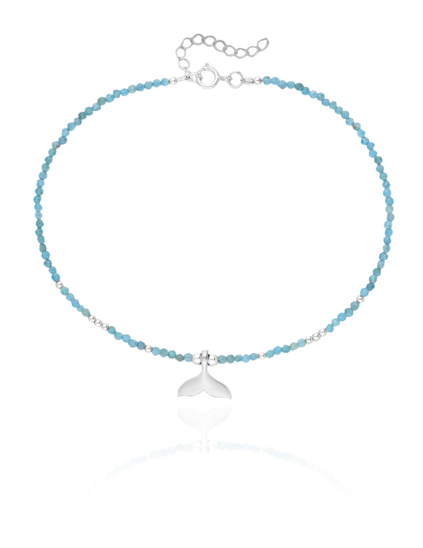 Whale Tail Amazonite Anklet