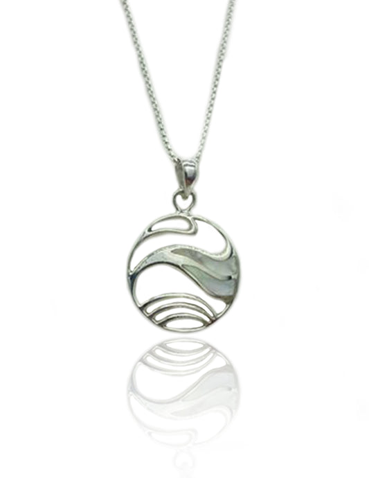 Mother of Pearl Wave Pendant
