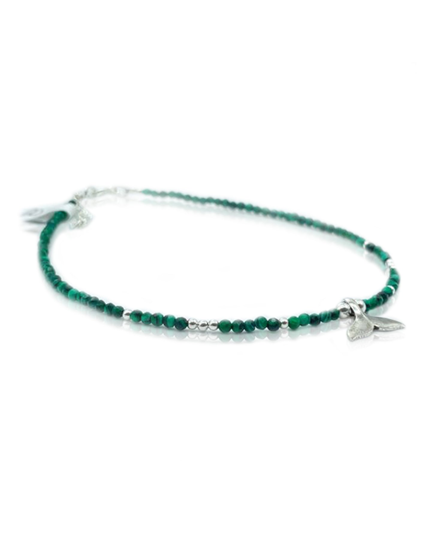 Malachite Whale Tail Anklet